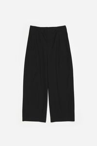 Black barrel trousers with stitching