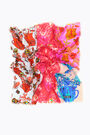 Patchwork watercolor vases shawl Patchwork watercolor vases shawl