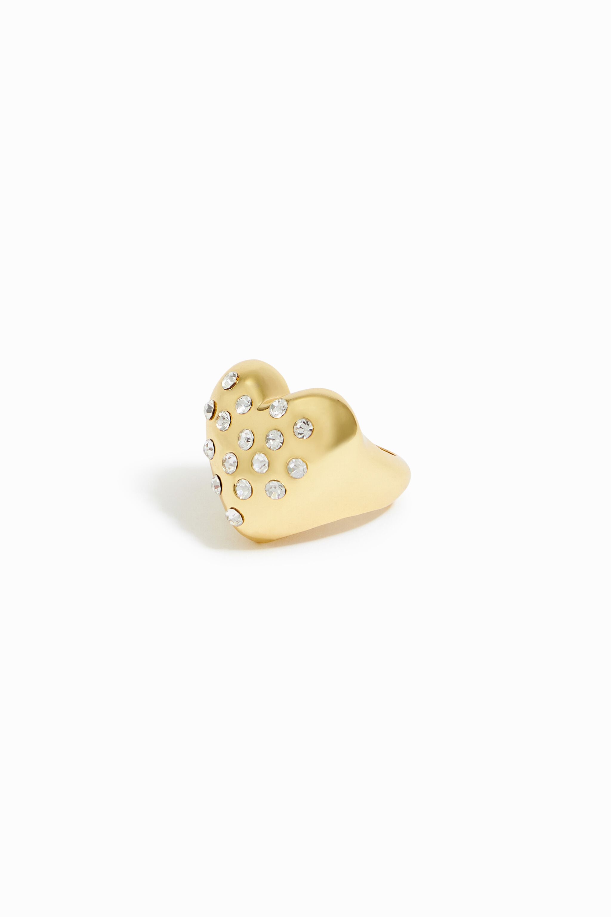 Gold heart clearance shaped ring