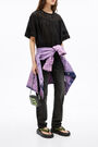 Black A-line blouse Black A-line blouse