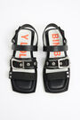 Flat black leather sandal Flat black leather sandal