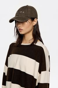 Washed brown cotton cap