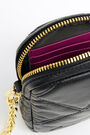 Black padded leather phone minibag Black padded leather phone minibag
