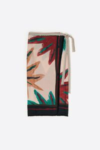 Positional Sun midi wrap skirt