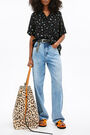 Black Little-Flowers flowing shirt Black Little-Flowers flowing shirt