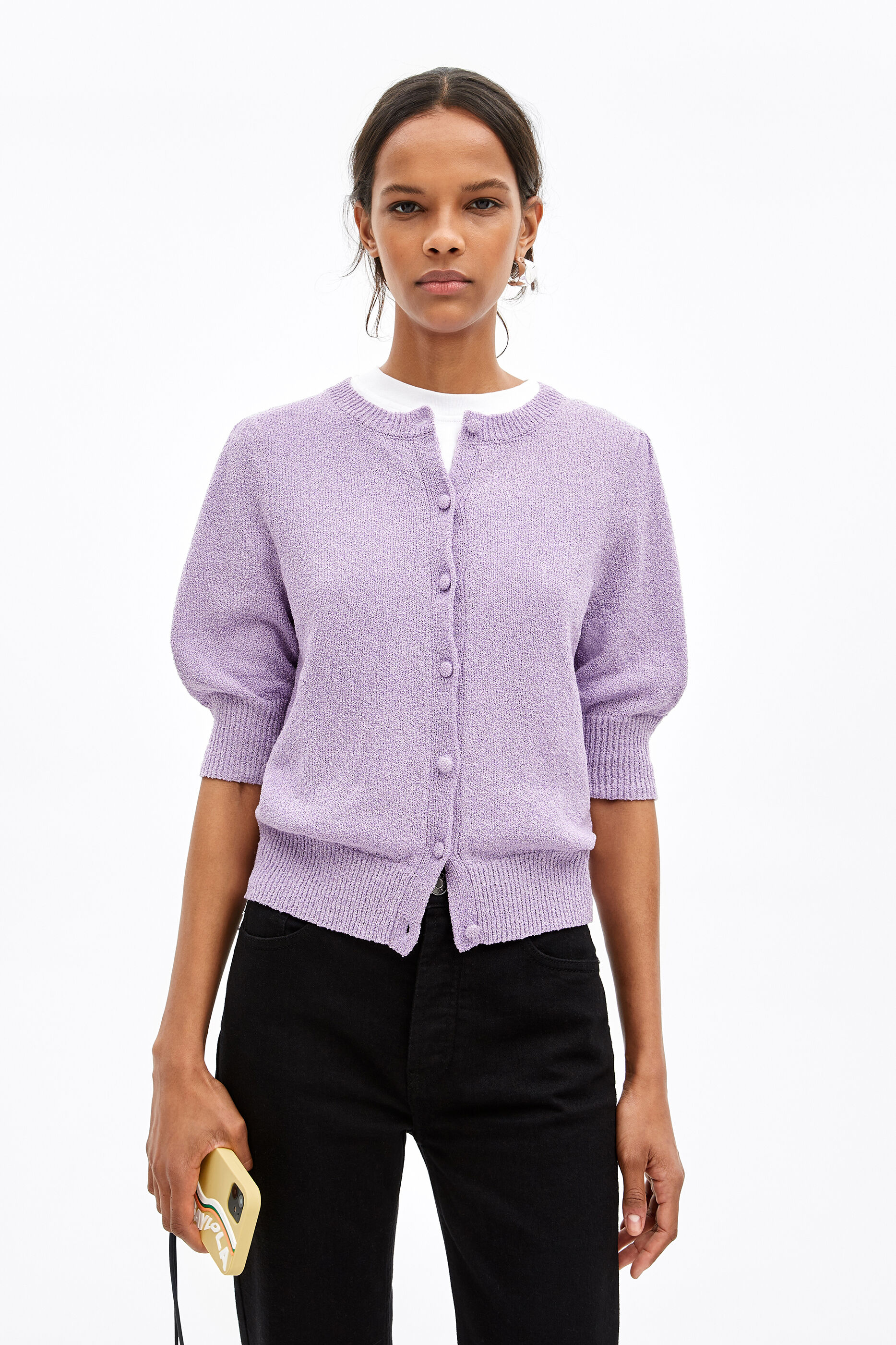 Lilac button up cardigan