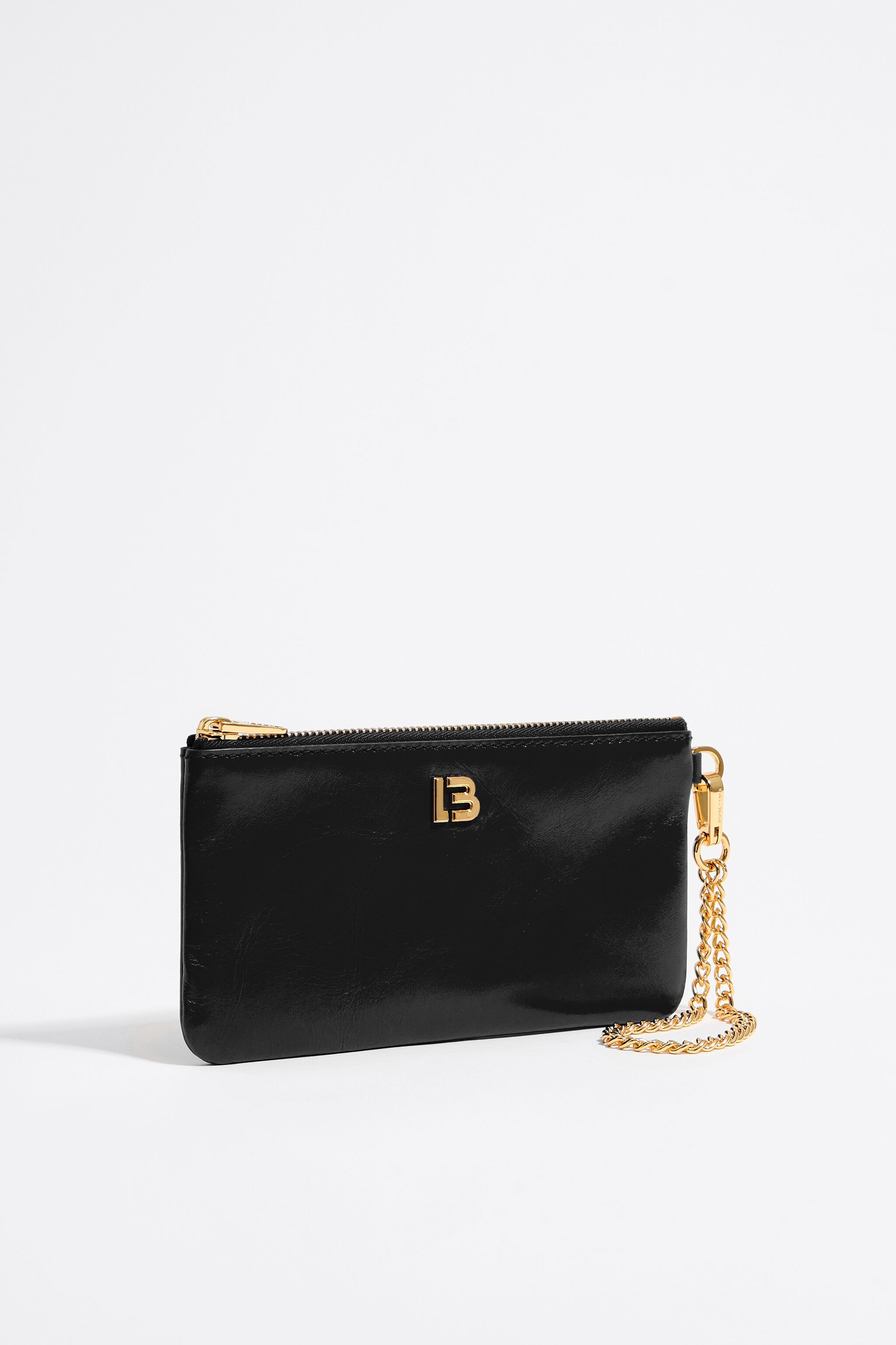 Black leather coin purse