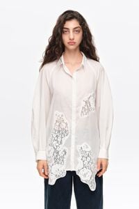 Ivory oversize lace T-shirt