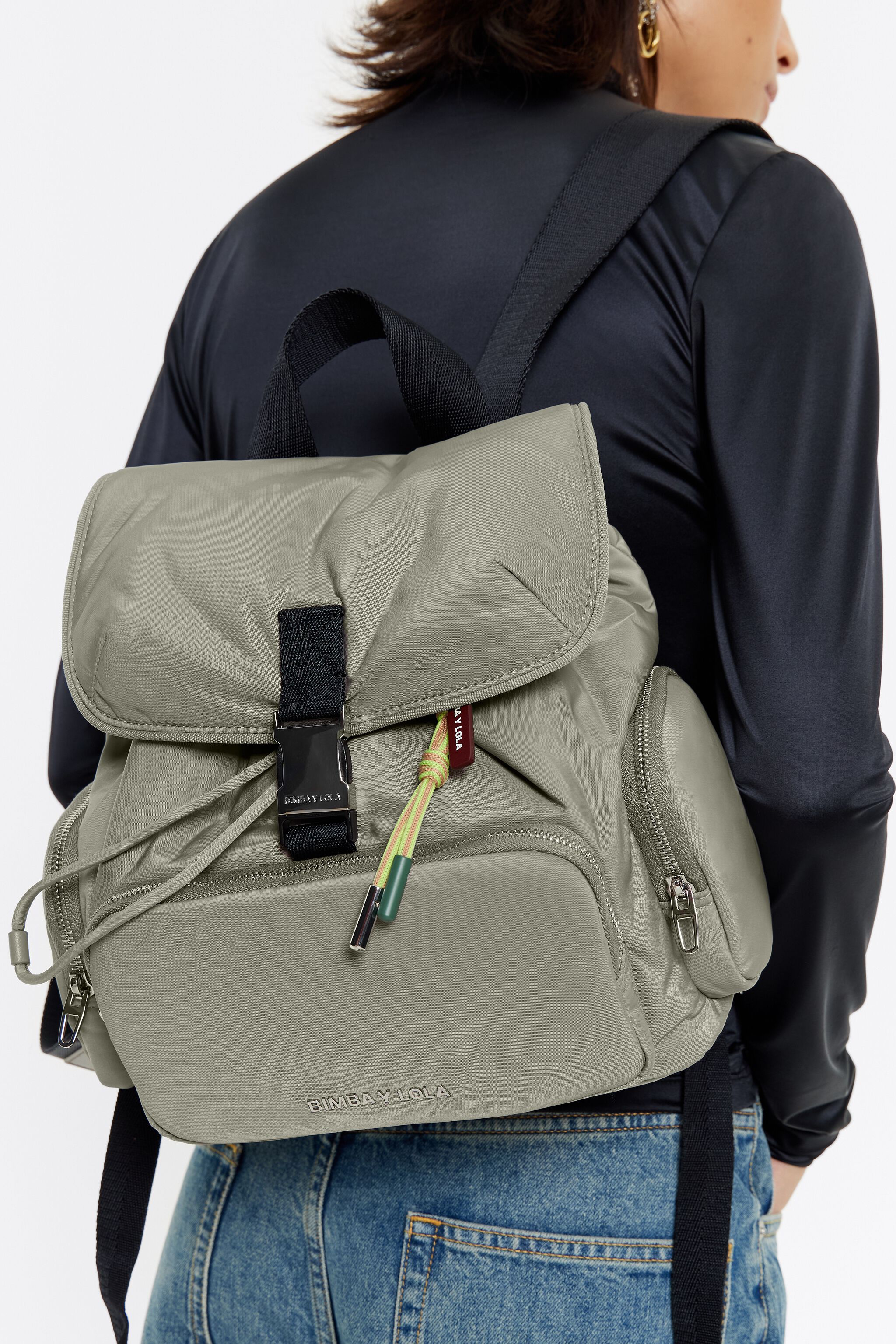 Medium dark stone Pocket backpack