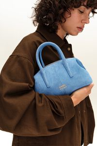 Mini electric blue suede Romeo bag