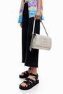 S ivory padded nylon flap bag S ivory padded nylon flap bag