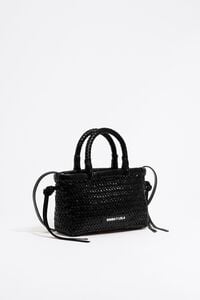 Black plaited leather mini bag Black plaited leather mini bag