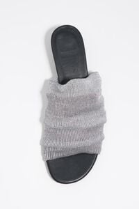 Silver mesh low-heel sandal