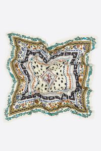 Vanilla concentric frames floral scarf