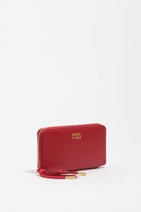 Medium red leather horizontal wallet