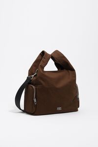 Medium dark khaki waxed gabardine Pocket Paper bag