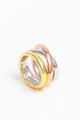 Three-tone bands ring Three-tone bands ring