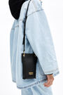 Black leather phone minibag Black leather phone minibag