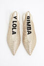 Gold woven ballerina shoe Gold woven ballerina shoe