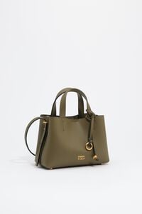 Small cactus leather Chihuahua tote bag