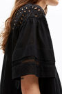 Black A-line blouse Black A-line blouse