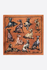 Caramel greyhounds scarf