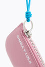 Asymmetric pink leather coin purse Asymmetric pink leather coin purse