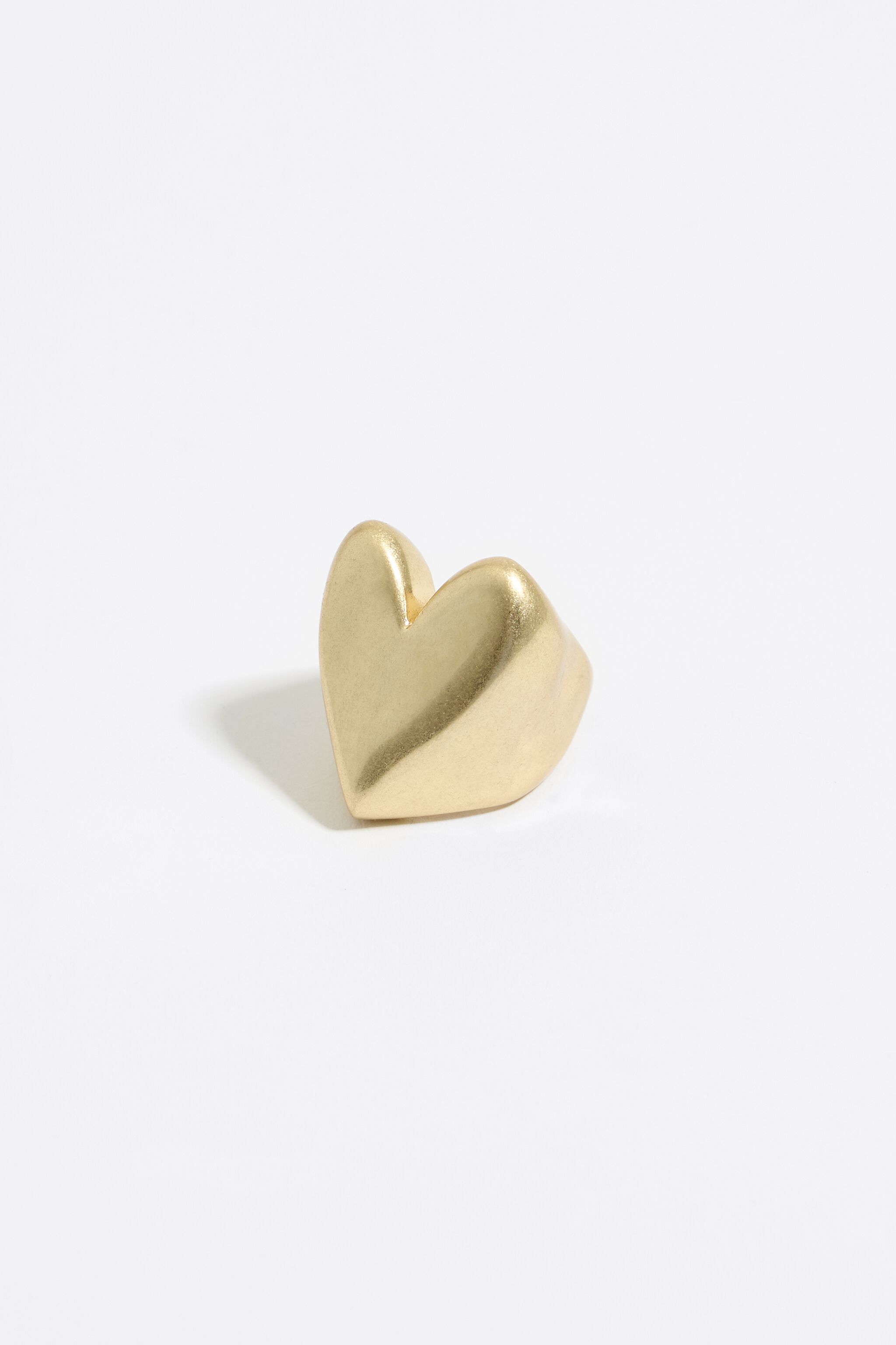 Gold heart outlet shaped ring