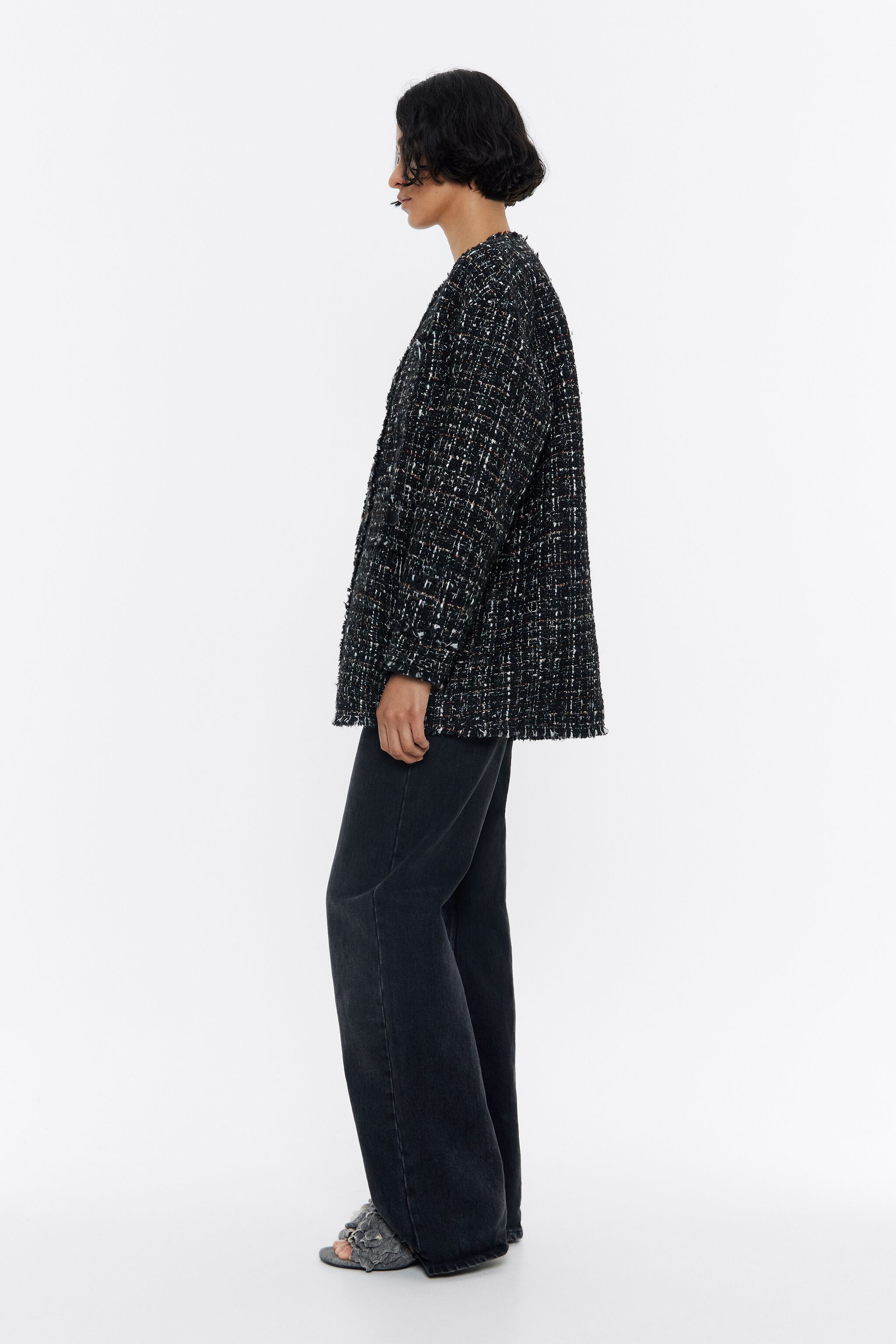 Frayed edge discount tweed jacket