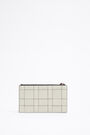 M ivory plaited leather flat coin purse M ivory plaited leather flat coin purse