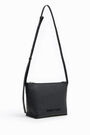 S trapezium black leather crossbody bag S trapezium black leather crossbody bag