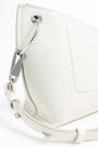 M white leather trapezium crossbody bag M white leather trapezium crossbody bag