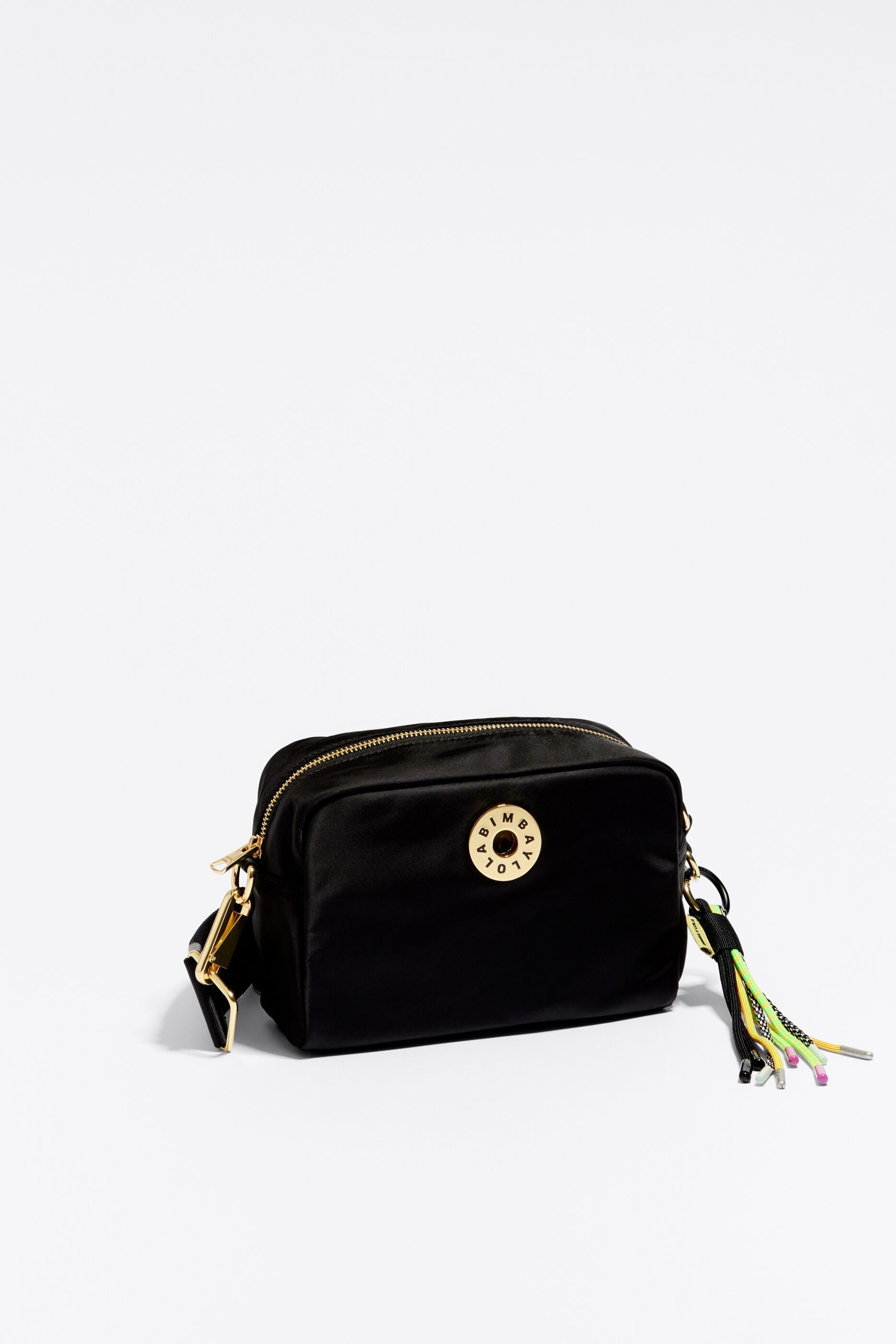 S black nylon crossbody bag