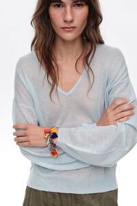 Silver heart multicharm bracelet