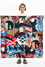 Red London brutalism scarf Red London brutalism scarf