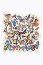 White large butterflies shawl White large butterflies shawl
