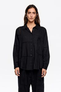 Black tonal embroidery shirt