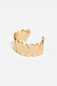 Gold hearts rigid bracelet