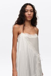 Off-white lace skirt-trouser hybrid