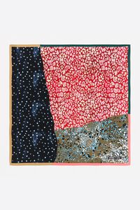 Red patchwork scarf