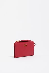 Red nylon compact purse