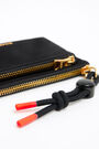 Black nylon double purse Black nylon double purse
