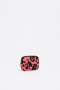 Electric pink Leopard print nylon coin purse Electric pink Leopard print nylon coin purse
