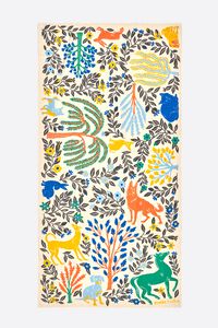 Sand vegetation and animals shawl