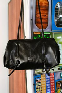 Black leather Lolita bag