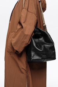 Medium petroleum leather Paper bag