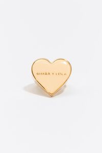 Ivory enamel heart ring