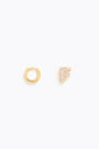 Mini hoop earrings with the letter F Mini hoop earrings with the letter F
