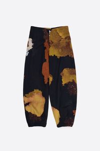 Blot black linen baggy trousers