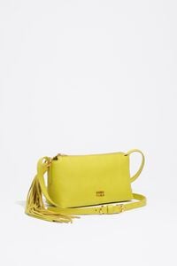 Lemon leather mini crossbody bag
